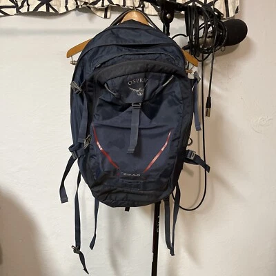 $10 • Buy Osprey Nebula 24/seven Series Laptop / Hiking Backpack Blue Used, Fair Condition