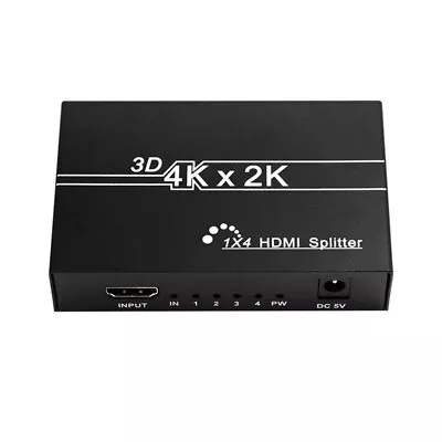 HDMI Splitter 1X4 HD 4-Port Hub Repeater Splitter Amplifier For HDTV 1 In 4 Out • $10.88