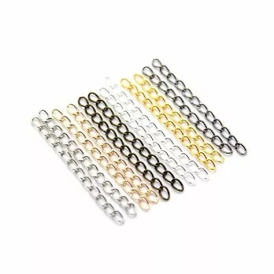 10-20-50-100  X Necklace Extension Chains Curb Chain Extender Findings 5cm 50mm • $3