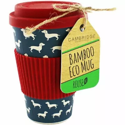 Dachshund 20oz Reusable Travel Navy Blue Mug Reuse Tumbler • $22