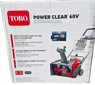 NIB*Toro 39901 60V Cordless  Electric Snow Blower C/w 6.0AH Battery And Charger • $499