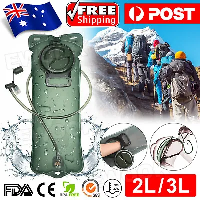 Hydration System Water Bladder Bag Camping Hiking Cycling Backpack 2L/3L AU • $15.45