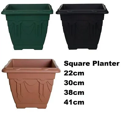 £3.87 • Buy Plastic Venetian Plant Square Flower Pot Pots Planter Container Planter 