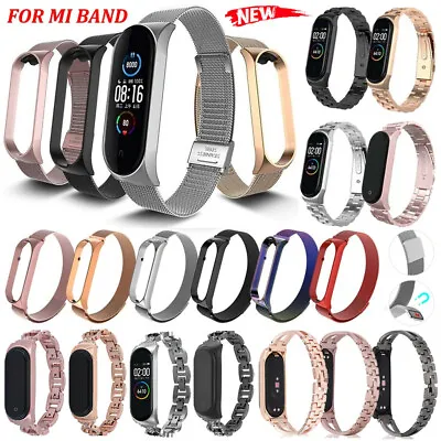For Xiaomi Mi Band 6 5 4 3 Metal Stainless Steel Watch Wristband Strap Bracelet • £10.26