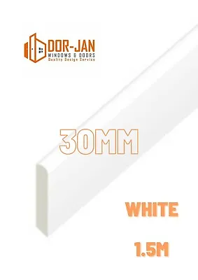 £9.58 • Buy 1.5m X 30mm White UPVC Plastic Trim Cloaking Fillet Window Bead COILED