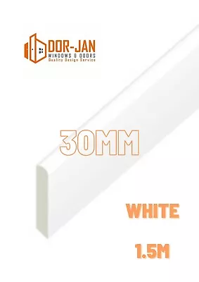 £9.58 • Buy 1.5m X 30mm White UPVC Plastic Trim Cloaking Fillet Window Bead COILED