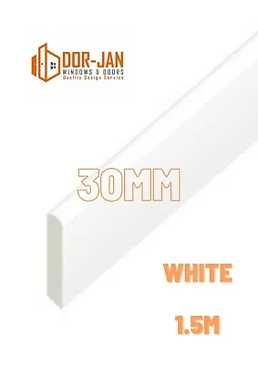 1.5m X 30mm White UPVC Plastic Trim Cloaking Fillet Window Bead COILED • £10.58