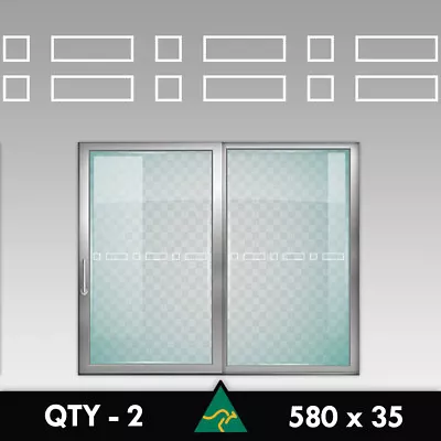 Safety Glass Door Stickers Squares Decal Vinyl Sliding Window Hazard Protection • $7.50