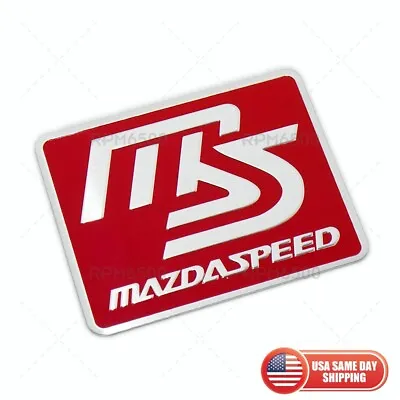 Mazda MS Mazdaspeed Aluminum Medal Nameplate Badge Logo Car Emblem Decorate Red • $9.99