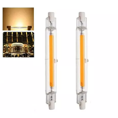 2x Dimmable LED R7S Glass Tube COB Bulb Ceramics 118MM R7S Corn Lamp 20W J118 • $19