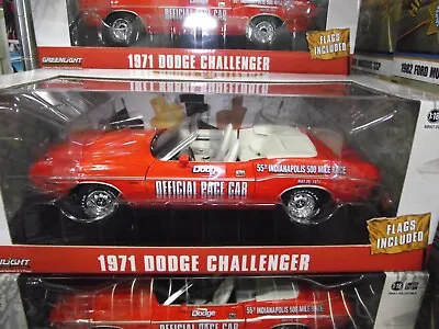 Greenlight 1/18 1971 Dodge Challenger Indy Pace Car NIB • $3.25