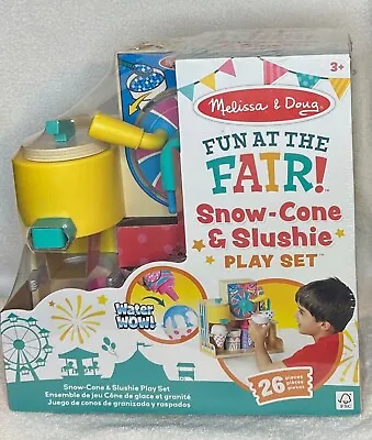 Melissa & Doug Fun At The Fair! Wooden Snow-Cone & Slushie Play Food Set MSRP$65 • $23.98