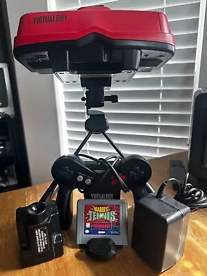 Nintendo Virtual Boy W/Mario Tennis - Working - LED Ribbons Replaced (Unit #2) • $380