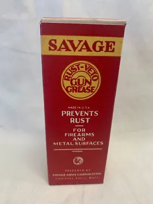 Gun Grease Collectible Savage Arms Corp Rust-Veto Tube Antique Vintage Rare • $49.99