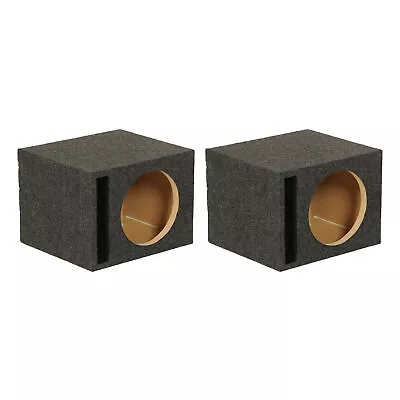 QPower QBASS Dual Vented 12 In Single Subwoofer Enclosure Box Charcoal (2 Pack) • $119.98