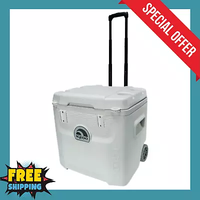 Best Seller Igloo 52 QT 5-Day Marine Ice Chest Cooler With Wheels White • $74.99