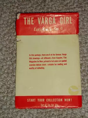 1940's ~ Six 4-1/2 X 7-inch VARGA GIRL~ Esky-Card Set #1 By ESQUIRE ~ Post Cards • $19.50