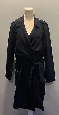Vero Moda Adelina Serena 3/4 Blazer Jacket Womens Size Medium Navy Blue NWT • $29.58