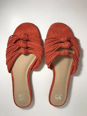 Joes Women's Red Bohemian Knot Suede Sandals Sz 7.5 • $14.71