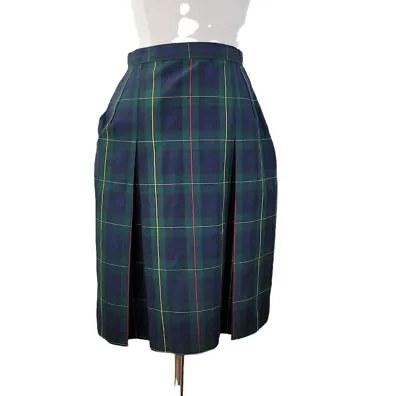 £20.63 • Buy Sexy School Girl Plaid Kilt Skirt Size 6/8 27  Knee Length Pleat Tartan Uniform