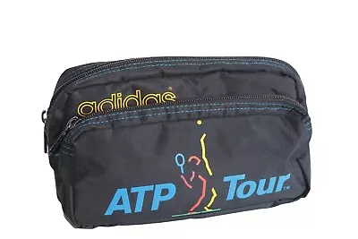 Vintage ADIDAS ATP Tour Fanny Pack Waistbag Black 90s Tennis Stlye Waist Bag • $85