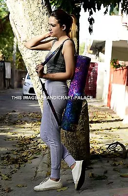 Indian Tie Dye Star Mandala Large Yoga Mat Carrier Bag With Shoulder Strap Bag • $42.89