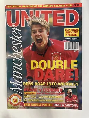 May 1996 Official Manchester United Magazine Vol 4 # 5 + Poster Giggs • £3.50