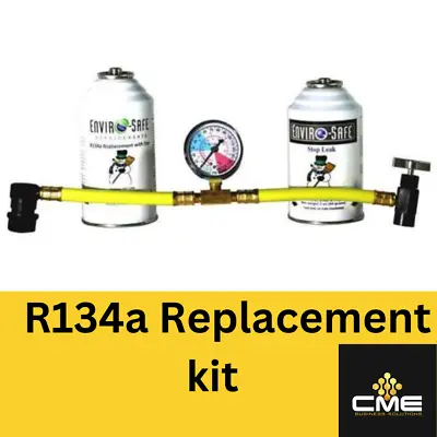 Enviro-Safe Auto Coolant R134a Replacement Refrigerant W/Dye Stop Leak & Gauge  • $33