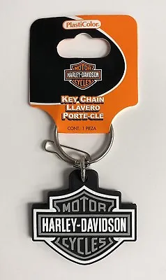 Harley-Davidson Bar & Shield Rubber Key Chain Gray NEW • $10.71