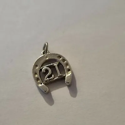 Sterling Silver Jewellery Pendant DZ937 Genuine Vintage Charm 21 Birthday 21st. • £14.98