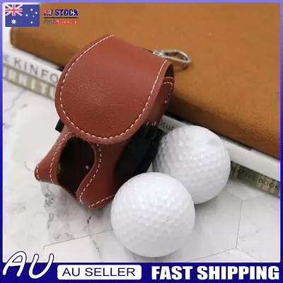 Golf Ball Holder Bag With Buckle Portable Golf Waist Pack Golf Supplies (Brown) • $11.01