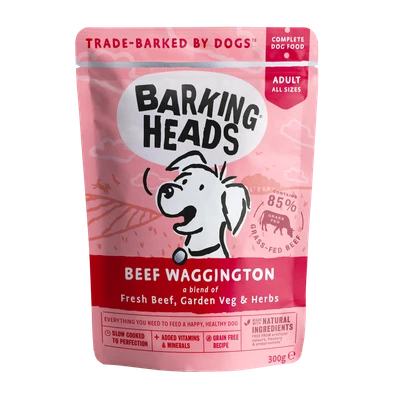 £27.10 • Buy Barking Heads Beef Waggington Dog Pouches  - 10 X 300g