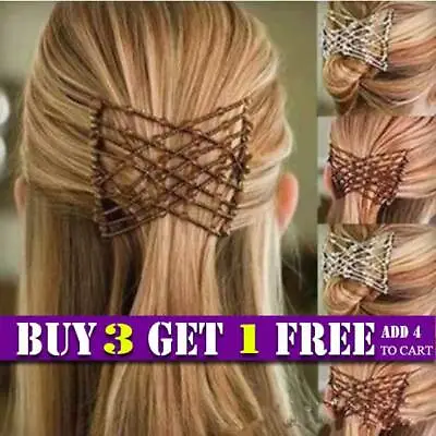 Women Comb Hair Accessories Magic Slide Magic Beads Hair Clips Hair Comb Double • £2.99