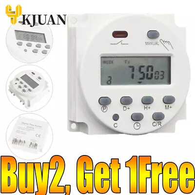 Mini Digital LCD Power Weekly Programmable Timer Relay Switch CN101A DC 12V • £9.85