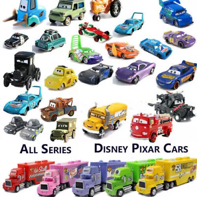 1:55 Gift Disney Pixar Cars Lightning McQueen Mack Hauler Truck & Car Set Model • $24.30