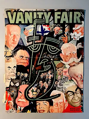 Vintage VANITY FAIR Magazine COVER ONLY March 1934 • $29