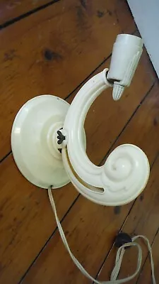 Vintage 1930’s Art Deco Celluloid Scroll Adjustable Wall Sconce Light - WORKS! • $18