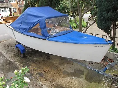 £1200 • Buy 15' Feet Vintage Wooden Motor Boat Cruiser Launch Project Fishing In Out Board