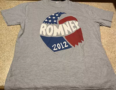 Royal Apparel T-Shirt 2012 Mitt ROMNEY President Election Gray XLarge USA Made • $7.90