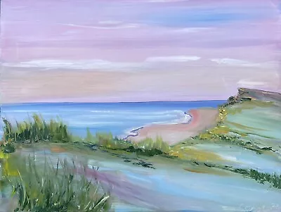 Provincetown Dunes Cape Cod Mass Oil Painting On Panel 9 X 12 Inches Fine Art • $124