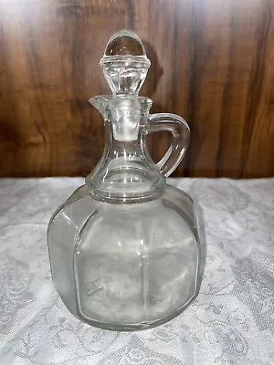 Hazel Atlas 819 Vintage Glass Oil Cruet With Stopper 6.25  • $9.25