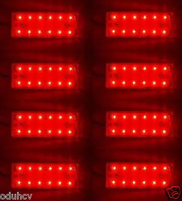 # Red Marker Lamps Rear Tail Lights 12 LEDs 24V X8 Mixer Dumper Skip And Tanker • $17.56