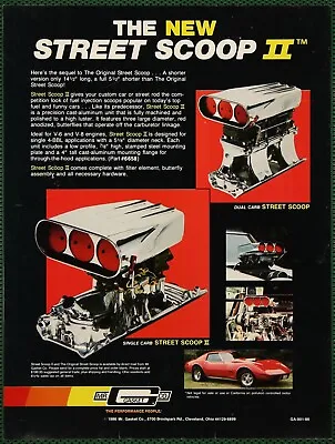 Mr. Gasket Street Scoop II Single Carb Street Rod Breather Vintage Print Ad 1986 • $9.95