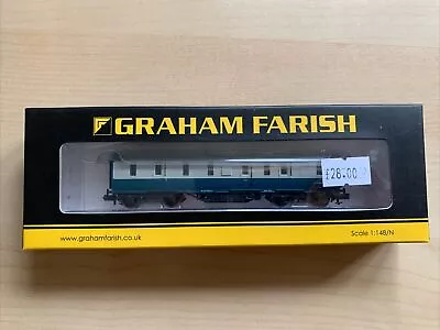 Graham Farish N Gauge 374-891 50ft Ex-LMS Full Brake Coach BR Blue & Grey BNIB • £19.99