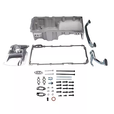 LS Engine Front Sump Polished Oil Pan Retro Kit For LS1 LS2 LS3 6.2 6.0 5.3 4.8 • $199