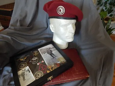 Original French Para Marine Group Beret/Insignia/PhotoAlbum NICE! • $439