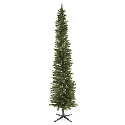 Home Heritage 9 Foot Pre-Lit Stanley Pencil Christmas Tree W/ Stand (Open Box) • $137.97