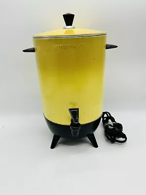 Vintage Mirro Matic Electric Percolator 30-cup M-0131-35 Yellow • $18.99
