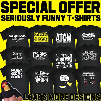 £8.95 • Buy Funny T Shirts T-Shirts Novelty Men's Black T Shirts T-shirt Clothing Shirt Tee
