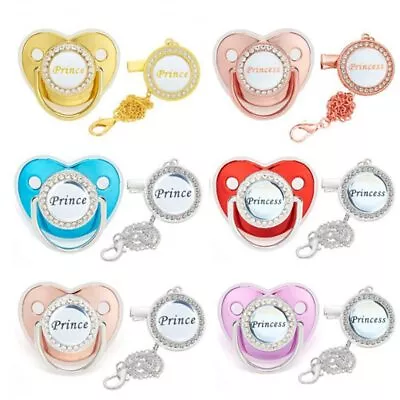 Bling Baby Silicone Shower Gift Dummy Baby Pacifier Rhinestone Infant Nipple • $9.89